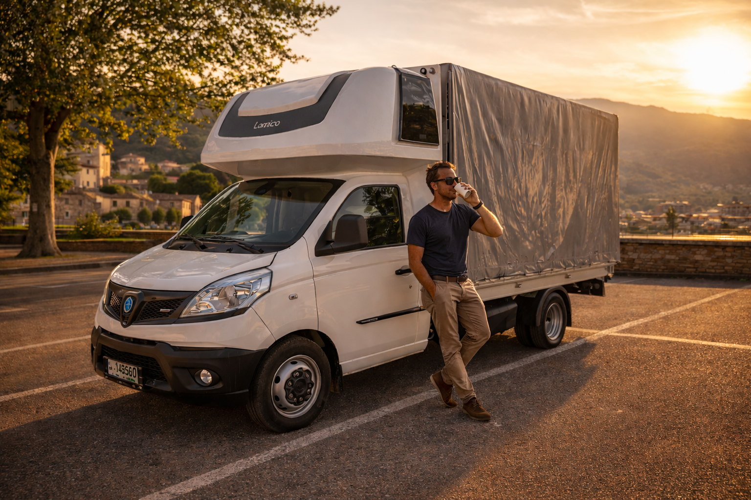 Odpoczynek kierowcy w kabinie sypialnej LAMICO