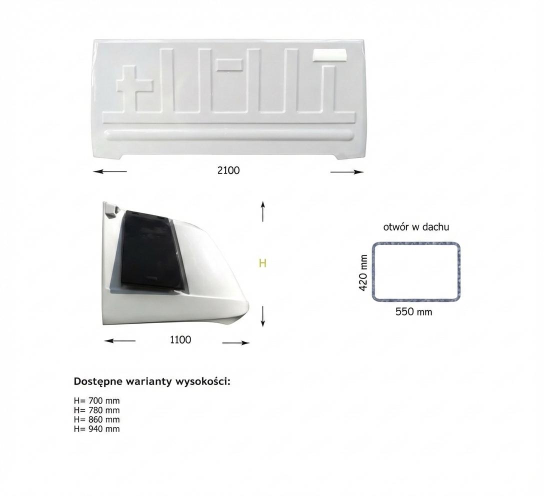 Kabina dachowa VW Crafter – widok 2